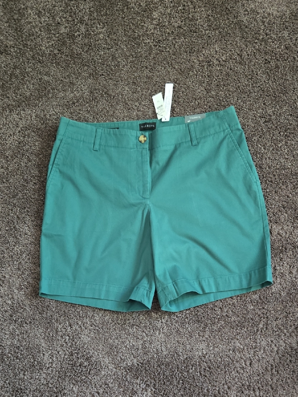 NEW Talbots Green Relaxed Chino Short 10